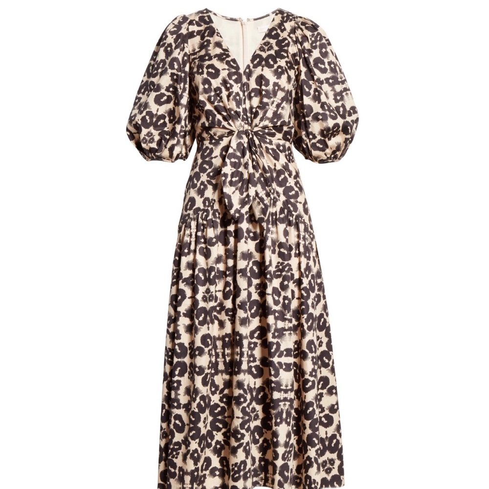 Rebecca Taylor Puff Kleidoscope Leopard Dress - Picture 1 of 4